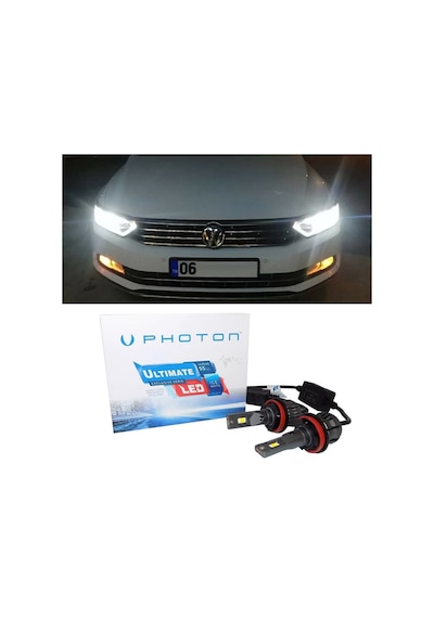 Vw Passat B8 Led Xenon Kısa Far Ampulü H7 Ultimate 9500 Lumens Yeni Seri Beyaz