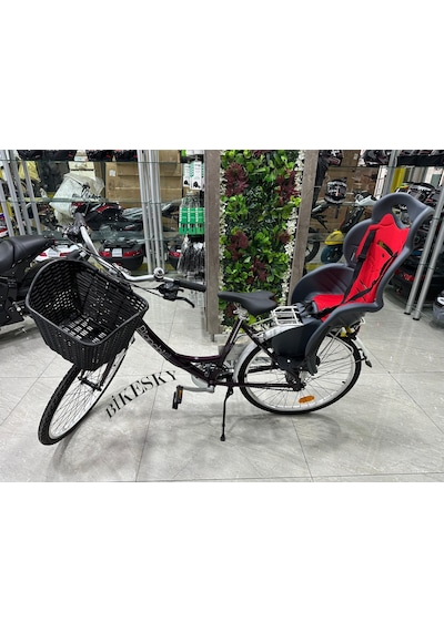 Bike Sky Unisex Çocuk Gri-kırmızı Htp Design Italyan Bisiklet Koltuğu Bagaja Montaj