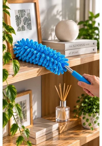 Mikrofiber Makarna Mop Toz Alma Paspası Tüy Toplayıcı Çok Amaçlı Temizlik Mopu