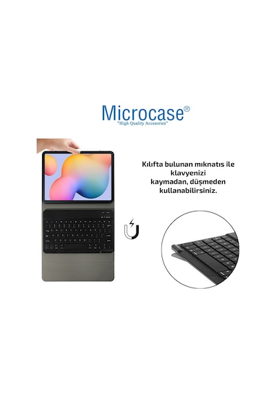 Samsung Uyumlu Tab S6 Lite Sm-P610 10.4 Bluetooth Klavyeli Kılıf - Bkk4