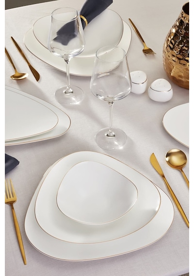 Karaca  Red Carpet Collection Fine Pearl Tristan 62 Parça 12 Kişilik Yemek Takımı Gold