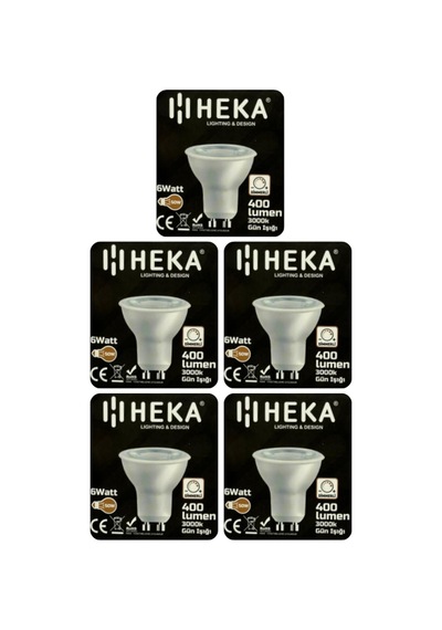 6w 50w 3000k Sarı Işık Gu10 Duylu Dim Edilebilir Led Spot Ampul, 5 Adet Diğer