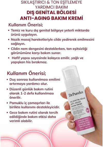Genital İntim Özel Bölge Bakım Kremi Sıkılaştırıcı & Ton Eşitleyici Krem