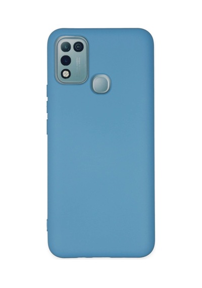 İnfinix Hot 10 Play Kılıf Nano İçi Kadife Silikon - Mavi -