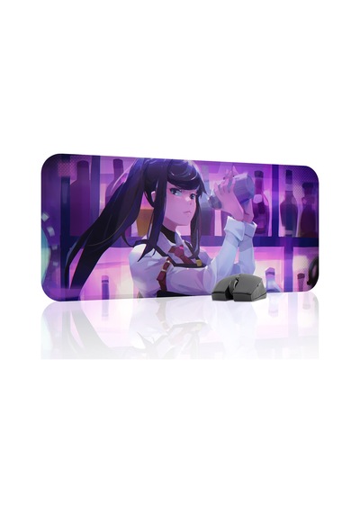 Va-11 Hall-a Kaymaz Dikişli Kauçuk Oyuncu Mousepad V4 - 70x30 Xl Gaming Mouse Pad Fare Altlığı