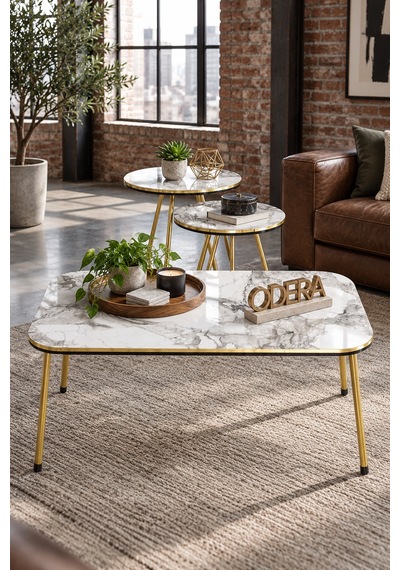 Odera Çift Gold Efes Beyaz Mermer Desenli Orta Sehpa Ve Zigon Sehpa 4'lü Set Metal Ayaklı Retro Modern Salon Sehpası Diğer Odera Çift Gold Efes Beyaz Mermer Desenli Orta Sehpa Ve Zigon Sehpa 4'lü Set Metal Ayaklı Retro Modern Salon Sehpası Diğer
