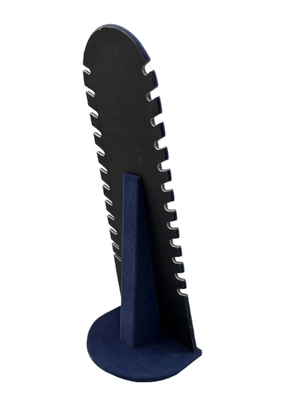 Yerli Üretim Riyad Model Süet Kumaş Lacivert Renk 31/11 Cm Ayaklı Kolye-halhal Sergileme Standı Çok Renkli
