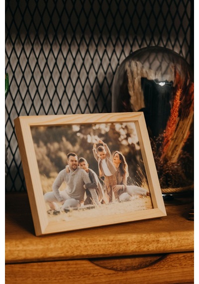 Huhuli İskandinav Dekoratif Ahşap Fotoğraf Çerçevesi 15 x 21 CM