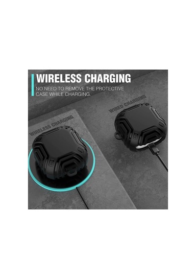 Caseonn Galaxy Buds 2 - Buds 2 Pro Kılıf Darbe Emici Silikon Siyah