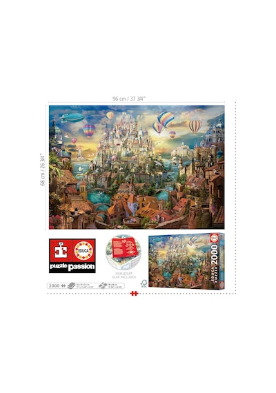 Educa 2000 Parça Rüya Kasabası Puzzle - 19944 - Dream Town