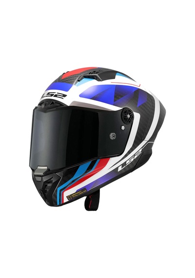 Ls2 Thunder Karbon Gp Aero Raute Kapalı Kask Mavi - Kırmızı