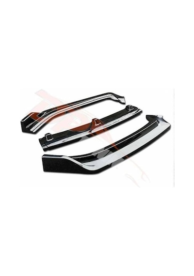 Vw Polo 6r Ön Lip Ek Abs Plastik Piano Black 2009 - 2017 3 Parça