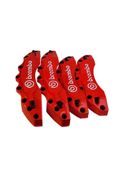 Brembo Fren Kaliper Kapağı Jant Braketi Universal 16” Jant ve Üzeri İle Uyumlu 4lü Set Kırmızı