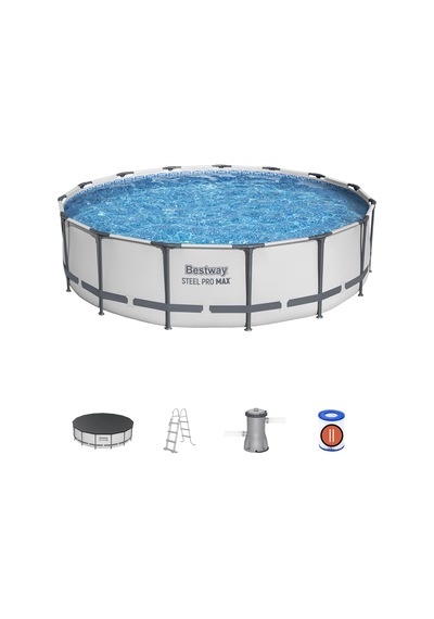 Bestway Steel Pro Max 56488 Prefabrik Yer Üstü Havuz Seti 4,57 M X 1,07 M