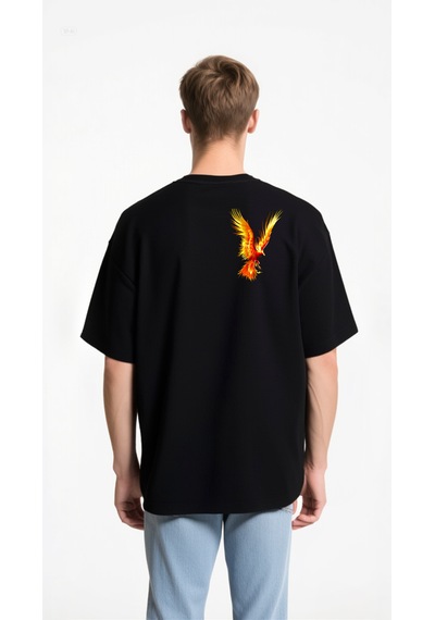 Ogc Anka Kuşu Oversize Unisex T-shirt Siyah
