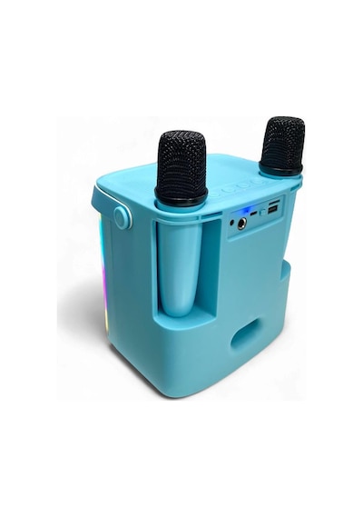 Rose Sp-614 Taşınabilir Şarjlı Bluetooth Karaoke Mikrofon Ve Hoparlör Seti - Mavi