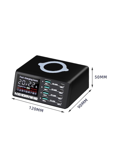 X9D 110W Çoklu Bağlantı Noktalı Akıllı Şarj Istasyonu + Kablosuz