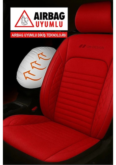 Mini Countryman R60 Cooper D 1.6 112 Hp All4 2012 Uyumlu Spor Serisi Deri Kırmızı Oto Kılıfı Tam Set,