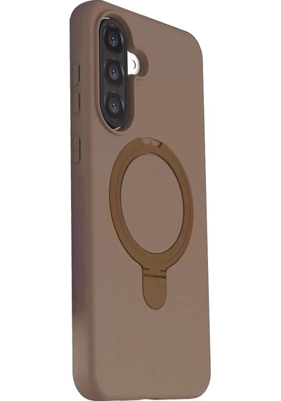 Samsung Galaxy A37 5g Regal Magsafe Standlı Kapak - Çöl Titanyum renkli