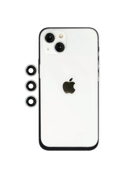 Mey İthalat Apple Uyumlu iPhone 14 Shine Kamera Lens - Gümüş