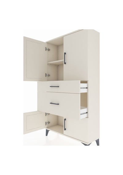 Arges Dolap 2 Raflı 2 Çekmeceli 4 Kapaklı 88x30x163 Aytaşı-ay... Aytaşı