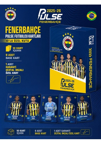 Mythos Pulse Fenerbahçe Futbolcu Kartları 10'lu Özel Kutu 2025/2026 Resmi Lisanslı