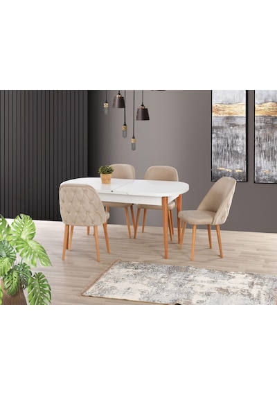 Beyaz 90 160+30 Kelebek Açılabilir Masa Beyaz Beyaz 90 160+30 Kelebek Açılabilir Masa Beyaz