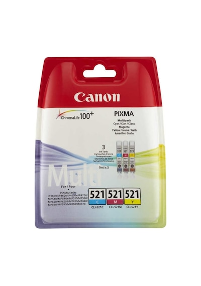 Canon Clı - 521cmy Renkli 3'lü  Mürekkep Kartuş Multipack 2934b010