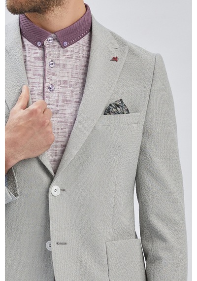 İmza Gri Desenli Kırlangıç Yaka Likralı 6 Drop Slim Fit Dar Kesim Casual Ceket 1002240155-gri Gri İmza Gri Desenli Kırlangıç Yaka Likralı 6 Drop Slim Fit Dar Kesim Casual Ceket 1002240155-gri Gri