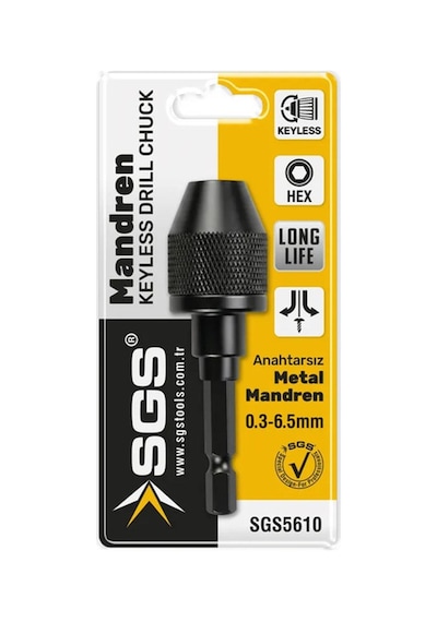 Sgs5610 Otomatik 1/4 Hex Mini Metal Mandren 0.3-6.5 Mm