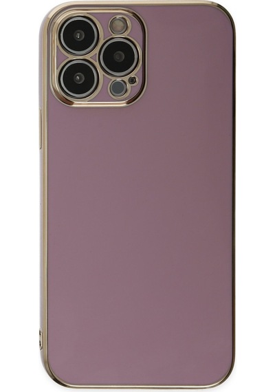 Apple Uyumlu iPhone 15 Pro Max Uyumlu Kılıf Volet Silikon - Mor
