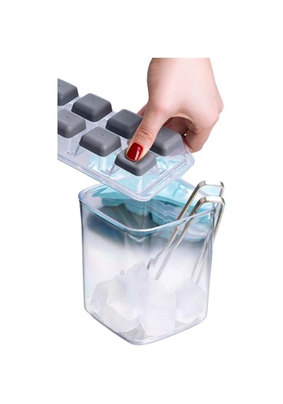12'li Buz Kalıbı Buzluk Yapışmaz Bas Çıkar Parmak Buz Kalıbı- Buzluk 1 Adet Plastik Diğer