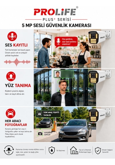 8 Li Sesli Güvenlik Kamerası 5 Mp Gece Renkli Full Hd Kamera Seti 8 Li Sesli Güvenlik Kamerası 5 Mp Gece Renkli Full Hd Kamera Seti