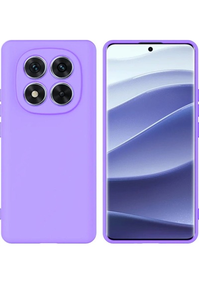 Poco X7 Uyumlu Silikon Kılıf - Kamera Korumalı Esnek Pastel Renk Kapak - Lila Lila