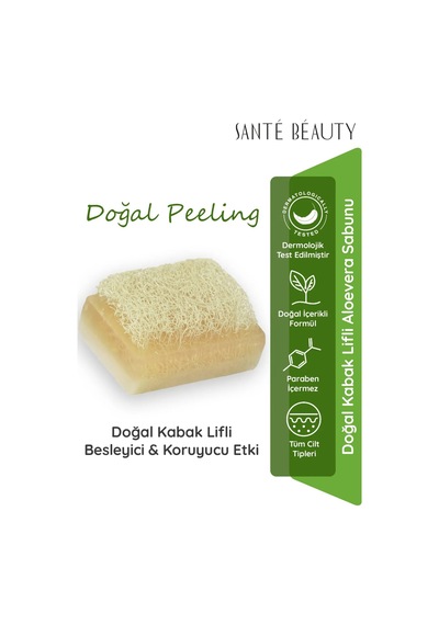 Doğal Peeling Kabak Lifli Aloevera Özlü El Yüz & Vücut Sabunu