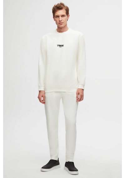 Twn Relaxed Fit Ekru Baskılı Sweatshirt 2ECE25ORT2791 Ekru