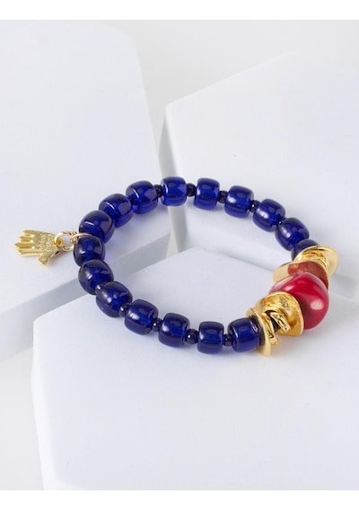 Jimmy Key Jimmy Key Lacivert Boncuk Detaylı Modern Bileklik 6sw348335494