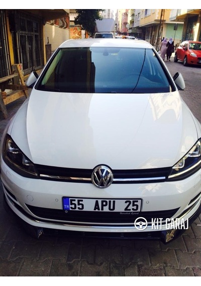 Kit Garaj Volkswagen Golf R-line Piano Black Ön Lip Plastik Boyalı