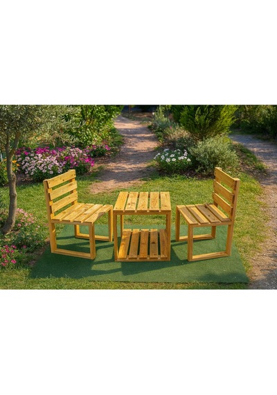 Ahşap Bahçe/balkon Bistro Oturma Takımı Şeffaf Vernik Ahşap Bahçe/balkon Bistro Oturma Takımı Şeffaf Vernik