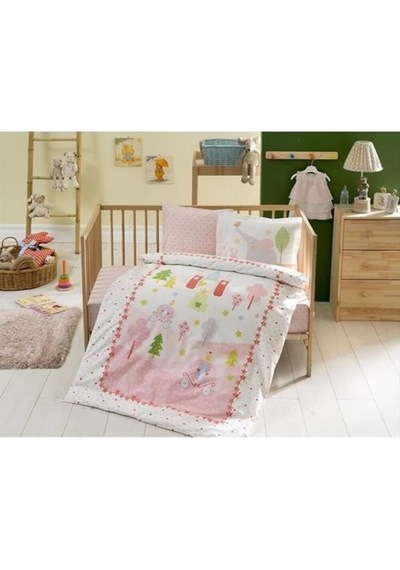 Taç Pamuk Ranforce Prıncess Bebek Nevresim Takımı