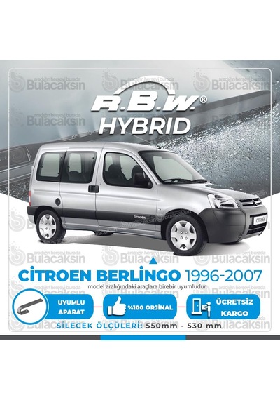 Citroen Berlingo Ön Silecek Takımı (1996-2007) RBW Hibrit