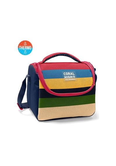Kids Lacivert Sarı Kırmızı Çizgi Desenli 3 Lü Okul Çanta Seti Set0133212 Tek Renk