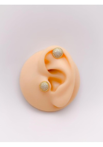 Lexroo Full Taşlı Daire Kıkırdak Helix Tragus Piercing 1adet Çok Renkli
