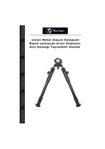 -üstün Metal Alaşım Kelepçeli Bipod Çatalayak Arazi Ekipmanı Atış Desteği Taşınabilir Destek