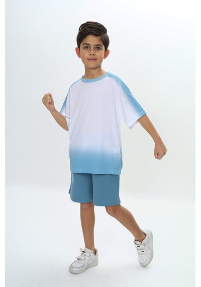 Toontoy Kids Toontoy Erkek Çocuk Garni Detaylı Şortlu Takım Mavi Toontoy Kids Toontoy Erkek Çocuk Garni Detaylı Şortlu Takım Mavi