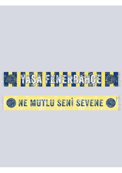 Fenerbahçe Unısex Ne Mutlu Seni Sevene Şal Lacıvert-sarı