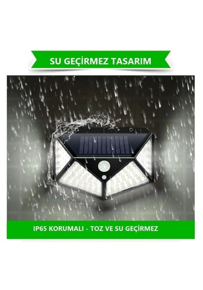 Güneş Enerjili Lamba Led Dış Ortam Solar 100 Led