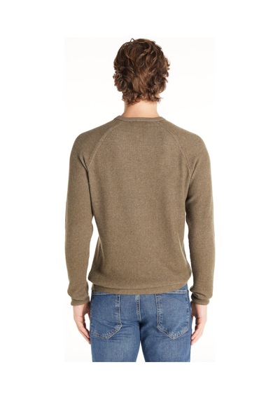 Ted Baker Kahverengi Erkek Bisiklet Yaka Standart Kazak Tbmrkw1067 Haki
