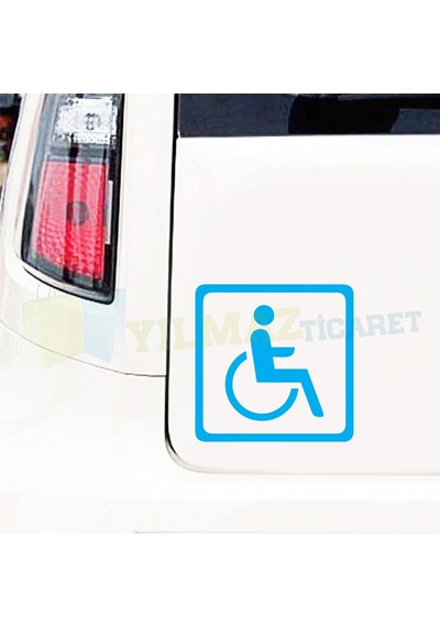 Engelli Arabası Engelli Araç Oto Sticker Araba Yapıştırma 2 Adet