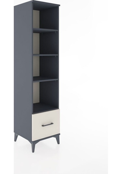 Hyperion Dolap 4 Raflı Tek Çekmeceli 44x44x182 Antrasit-aytaşı Antrasit